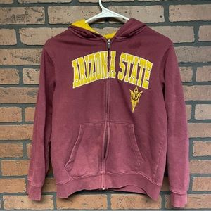 Arizona State Colosseum Full Zip Hooded Sweatshirt Size Youth Medium 12-14